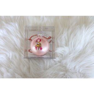 NFL Minnesota Vikings Breast Cancer Awareness Christmas Glass Ornament